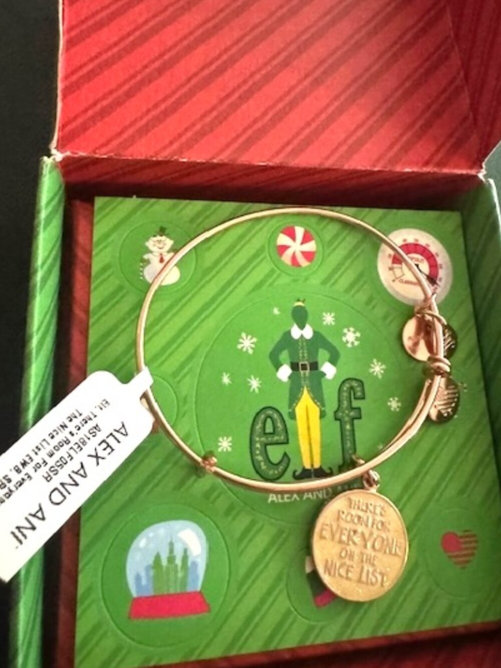 Alex and Ani ELF, Bangle Charms Bracelet New W/ Tag Card & Box